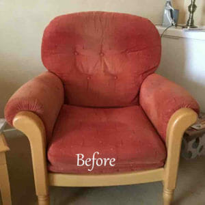 Cintique Chair Reupholstered before