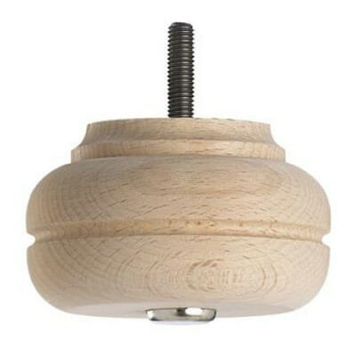 Sofa Foot (Bun Foot) 53mm x 89mm Raw Finish