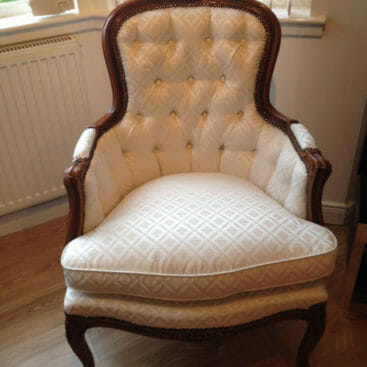 cream antique chair