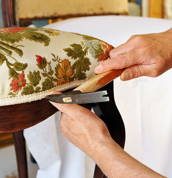 chair finished with braid