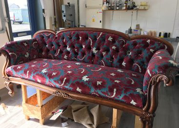 antique sofa recovered