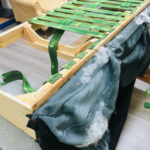 old webbing in leather sofa old webbing in leather sofa